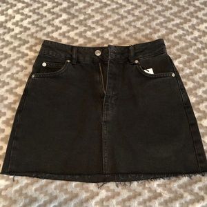 Black Topshop Jean Skirt